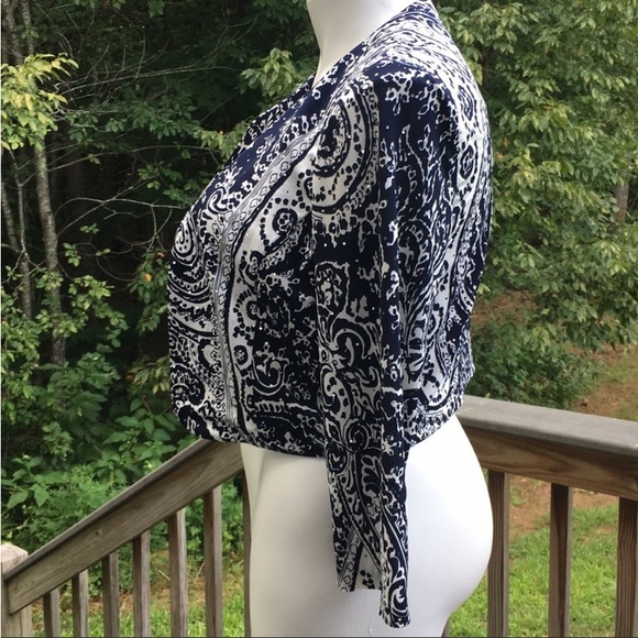 Jessica Howard unlined black and white sparkle paisley jacket size 12 - Picture 6 of 7